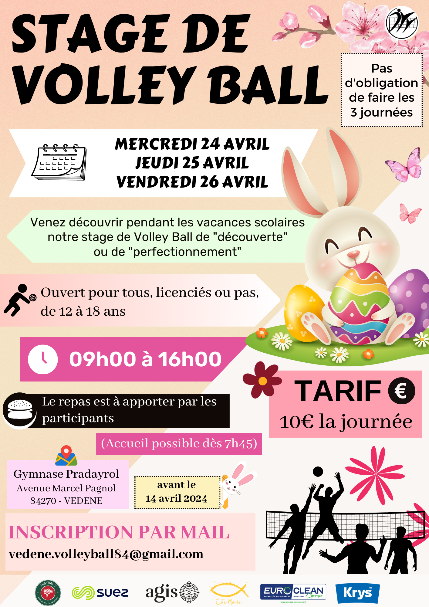 Annonce - Stage d'avril